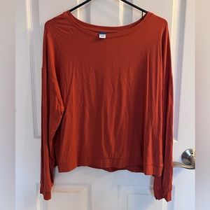 Old Navy long sleeve top, burnt orange, size small 🧡